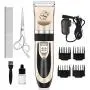 Maxshop Dog Grooming Kit, Low Noise Rechargeable Dogs Shaver Clippers Electric Quiet Dog Hair Trimmer for Dogs and Cats with Comb Guides Scissors Maxshop Dog Grooming Kit, Low Noise Rechargeable Dogs Shaver Clippers Electric Quiet Dog Hair Trimmer for Dogs and Cats with Comb Guides Scissors