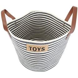 Midlee Cotton Rope Pet Toy Storage Basket