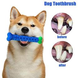 DesirePath Puppy Brush Dog Toothbrush Chew Toy Stick for Tooth Cleaning,Puppy Dental Care Brushing Toy - Natural Rubber Bite Resistant Dog Toothbrush Toy