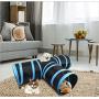 Creaker 3 Way Cat Tunnel, Collapsible Pet Toy Tunnel Ball Cat, Puppy, Kitty, Kitten, Rabbit