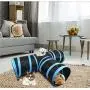 Creaker 3 Way Cat Tunnel, Collapsible Pet Toy Tunnel Ball Cat, Puppy, Kitty, Kitten, Rabbit