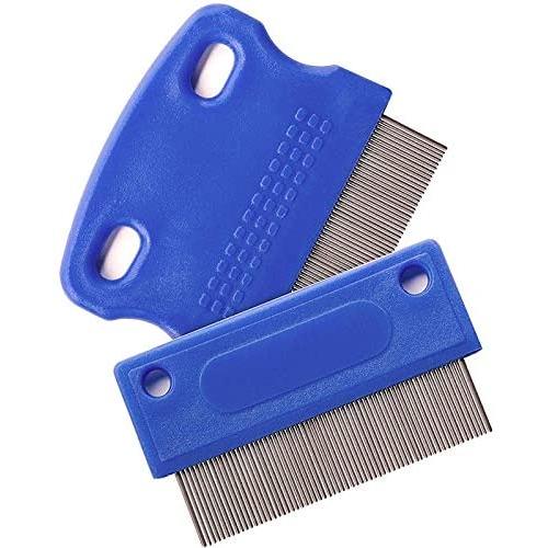 Dog Grooming Comb Pet Tear Stain Remover Gently Removes Mucus and Crust Small Lice Flea Combs for Dogs Cats Set of 2 Supplies