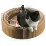 raillery Cat Scratcher Lounge Bed - Collapsible Round Shape Scratching Board for Big cat (US Warehouse,Arrive in 5-8 Days)