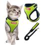 Mudinpet Cat Harness and Leash for Walking Escape Proof, Small Animal Harness Vest with Leash Set, Reflective Adventure Kitten Puppy Vest for Small Medium Large Cat with 4.5ft Cat Leash Lead