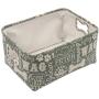 Geyecete Dog Toys Storage Bins Canvas Printing pet Baskets,with Designed Metal Bone-Shaped Handle,Pet Toy and Accessory Storage Bin