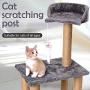 VARWANEO Cat Scratching Post, Cat Scratcher Tree with Bed, 5 Large Natural Sisal Pillar for Small Cat and Kitten Furniture Scratch Deterrent