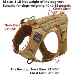 Tactical Dog Vest with Handle Molle Service K9 Harness