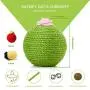 Cat Scratcher Toy Ball Set Include 1 Piece Cat Roly-Poly Scratcher Ball with Bell and 2 Pieces Cactus Sisal Ball Cat Scratching Catnip Toys Motion Kitten Toy Interactive Tilting Toys Pets Toy Cat Scratcher Toy Ball Set Include 1 Piece Cat Roly-Poly Scratcher Ball with Bell and 2 Pieces Cactus Sisal Ball Cat Scratching Catnip Toys Motion Kitten Toy Interactive Tilting Toys Pets Toy