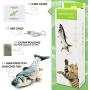 Dancing Fish Toy for Indoor Cats & Small Dogs – Motion Sensor Cat Toy with 2 Catnip Packets – USB-Chargeable, Soft, Durable, Washable, Low-Noise Floppy Fish Interactive Pet Gifts, 12x5 In.