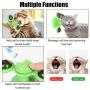 98K Windmill Cat Toy Interactive Chew Toys for Indoor Cats Spinner Catnip Toy Cat Toothbrush Funny Kitten Toys Cats Hair Brush Turntable Massage Scratching Tickle Toy with Suction Cup