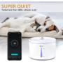 Duoai Pet Water Fountain,60 oz/1.8L Automatic Cat Water Fountain Dog Water Dispenser. Intelligent Pump with LED Indicator for Water Shortage Alert