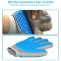 DELOMO Pet Hair Remover Gloves for Furniture, Pet Grooming Gloves Hair Removal for Dogs & Cats, 2 in 1 Function of Pet Deshedding & Hair Remover Glove with Five Finger Design, 1 Pair