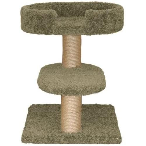 North American Pet Family Cat Two Tier Cat Tree with Lounger