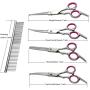 7 inch Dog Grooming Kit Pet Cat Grooming Scissors Tool Round Tips Professional Stainless Steel Curved Straight Thinning Shears Clippers