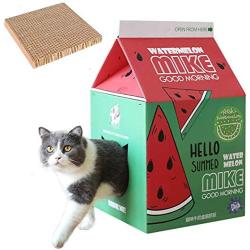 GRE1BEE Pet House Cat Scratching Pads Tower Apartment Catnip Included Corrugated Cardboard Reversible Variety of Sizes & Colors