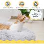 PEOPLE&PETS Calming Dog Bed, Long Plush Cat Bed, Anti-Anxiety Sleeping Donut Cuddler, Warming Pet Bed, with Anti-Slip & Waterproof Bottom