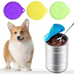 SHIYUE 6PS Pet Food Can Covers, Universal Silicone Food Can Lid Cover for Pet Food, BPA-Free Reusable Can Lids for Most Dog and Cat