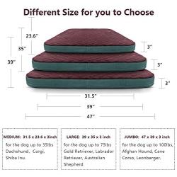 JoicyCo Dog Bed Large Crate Pad Mat Orthopedic Pet Sleeping Beds 31.5/39/47 Inch Washable Non Slip Cushion Mattress with Removable Cover