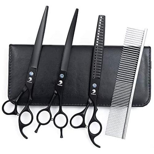 TIJERAS Pet Dog Grooming Chunker Scissors Kit - 4 Pcs