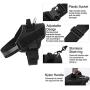 Orinci No Pull Dog Harness for Dogs Adjustable Soft Breathable Padded Pet Vest Reflective Walking Pet Halters with Easy Control Nylon Handle (M, Black)