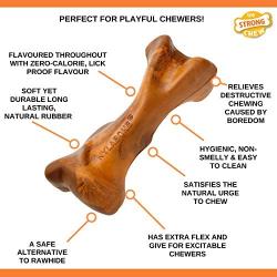 Nylabone Strong Chewing Flavor Frenzy Rubber Dog Chew Toy, Meatloaf and Gravy
