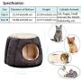 Oncpcare Kitty Cat House Small Animals House Soft Warm Rabbit Hut Frustum-Shape Guinea Pig Bed Hideout with Removable Cushion for Winter