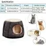 Oncpcare Kitty Cat House Small Animals House Soft Warm Rabbit Hut Frustum-Shape Guinea Pig Bed Hideout with Removable Cushion for Winter Oncpcare Kitty Cat House Small Animals House Soft Warm Rabbit Hut Frustum-Shape Guinea Pig Bed Hideout with Removable Cushion for Winter