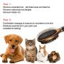Pettom Dog Grooming Brush Pet Double Sided Pin Bristle Brush for Dogs Grooming Comb Remove Shedding Dirt Mats and Tangled Hair(Deshedding Brush)