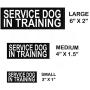 Doggie Stylz Set of 2 Reflective Service Dog in Training Removable Patches with Hook Backing for Working Dog Harnesses & Vests. Durable and Interchangeable - Comes in 3 Sizes Small, Medium and Large
