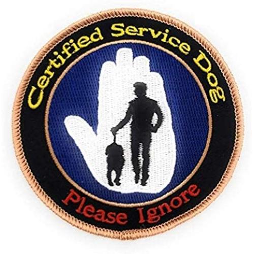 Furbaby Products Veteran Service Dog Large Patch 4 Inch Embroidered Custom Made Serving Those who Served us Do Not Pet for Large Dogs Puppy and Pets (Single, Certified Service Dog)