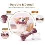 EETOYS Dog Toys for Aggressive Chewers Nearly Indestructible Dog Chew Toys for Large Medium Small Dogs Teething Puppies Durable Tough Dog Toys Puppy Chew Toys Made with Hard Nylon (L, 2pcs Bundle)