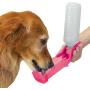 Portable Water Bottle for Dogs Travel Hiking 17 oz Handi Drink - Choose Color (Handi Drink Regular - Pink)
