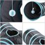 MR. STRONG Pet Cat Tunnel,Tube Cat Toys 3 Way Collapsible Peek Hole Toy with Ball,Kitty Tunnels for Indoor Cats,Puppy, Kitty, Kitten, Rabbit