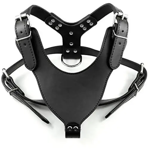 Dogs Kingdom 26''-34'' Soft Leather Dog Harness Large for Pit Bull, Boxer, Bull Terrier Dogs Kingdom 26''-34'' Soft Leather Dog Harness Large for Pit Bull, Boxer, Bull Terrier