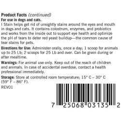 Thomas Pet I Stain - Tear Stain Remover for Dogs & Cats - Combats Red Yeast Eye Stains - (12 Ounces, Powder)