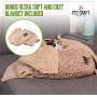 Pet Craft Supply Ultra Soft Plush Calming Medium Small Breed Dog and Cat Bed with Ultra Soft Bonus Blanket
