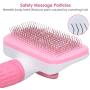TIMINGILA Self Cleaning Slicker Brush for Dogs and Cats,Pet Grooming Tool,Removes Undercoat,Shedding Mats and Tangled Hair,Dander,Dirt, Massages Particle,Improves Circulation
