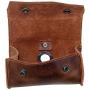 Hide & Drink, Durable Extra Large Leather Dog Poop Bag Dispenser, Fits Extra Bag Rolls, Treats or Keys, Dog Walker Essentials, Brass Metal Clip, Handmade :: Bourbon Brown