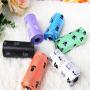 IxchelTee 15 Pcs Roll Waste Bags Convenient Helath Pet Dog Poop Bag With Printing Doggy Pick Up Pooper Home - Earphone Table White Cloth Deodorizer Adapters Rabbit Soft Attic Rack Cabl
