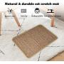 GAPZER Cat Scratch Mat, 2PCS Kitty Natural Sisal Mat Horizontal Cats Floor Scratching Pad to Protect Sofas & Furniture for Grinding Claws