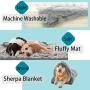 Pacapet Fluffy Dog Blanket, Soft Reversible Sherpa Throw Blanket for Pets, Puppy, Warm Shaggy Cat Fleece Blanket for Couch/Bed/Sofa Protection, Washable & Lightweight