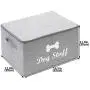 Geyecete Canvas Fabric Pet Toy Bin and Accessory Storage Bin with Lid and Zipper, Collapsible Organizer Storage Basket Geyecete Canvas Fabric Pet Toy Bin and Accessory Storage Bin with Lid and Zipper, Collapsible Organizer Storage Basket