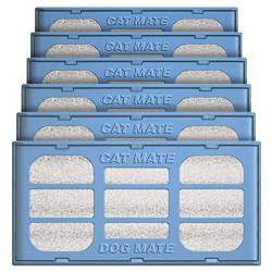 Cat Mate 6-Pack Replacement Fountain Filter Cartridges (Compatible with all Cat Mate / Dog Mate Fountains)
