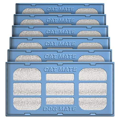 Cat Mate 6-Pack Replacement Fountain Filter Cartridges (Compatible with all Cat Mate / Dog Mate Fountains)