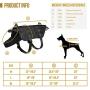 OneTigris Tactical Dog Training Vest Harness with Mesh Padding and Two Handles (Black, M / 41cm)