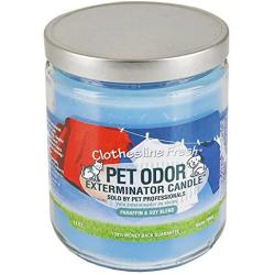 Pet Odor Specialty Pet Products Exterminator, 13 Ounce Orange Lemon Splash Jar Candle and 13 Ounce Clothesline Fresh Jar Candle