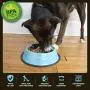 Iconic Pet Elegant 2 Pack Stainless Steel Color Splash Food/Water Bowls with Non Skid Noise Free Rubber Base