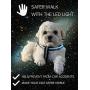 LED Light Dog Harness for Night Walking - USB Rechargeable, Super Bright, Removable and Easy to Wear for Small/Medium/Large Dogs (Pink, Small (Chest: 12.5”-15.7”))