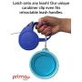 Prima Pets Collapsible Silicone Food & Water Travel Bowl with Clip for Dog and Cat, Small (1.5 Cups) & Large (5 Cups)