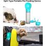 Newthinking Dog Water Bottle for Walking, Portable Dog Water Travel Dispenser with Food Container, Poop Shove and Waste Bag for Pets Outdoor Walking, Hiking, Travel